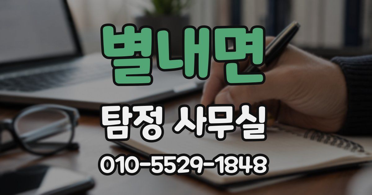 별내면 탐정 사무실