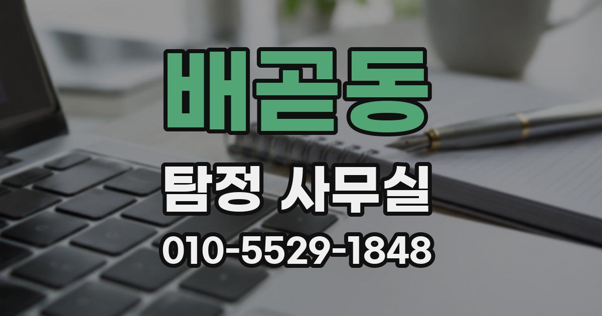 배곧동 탐정 사무실