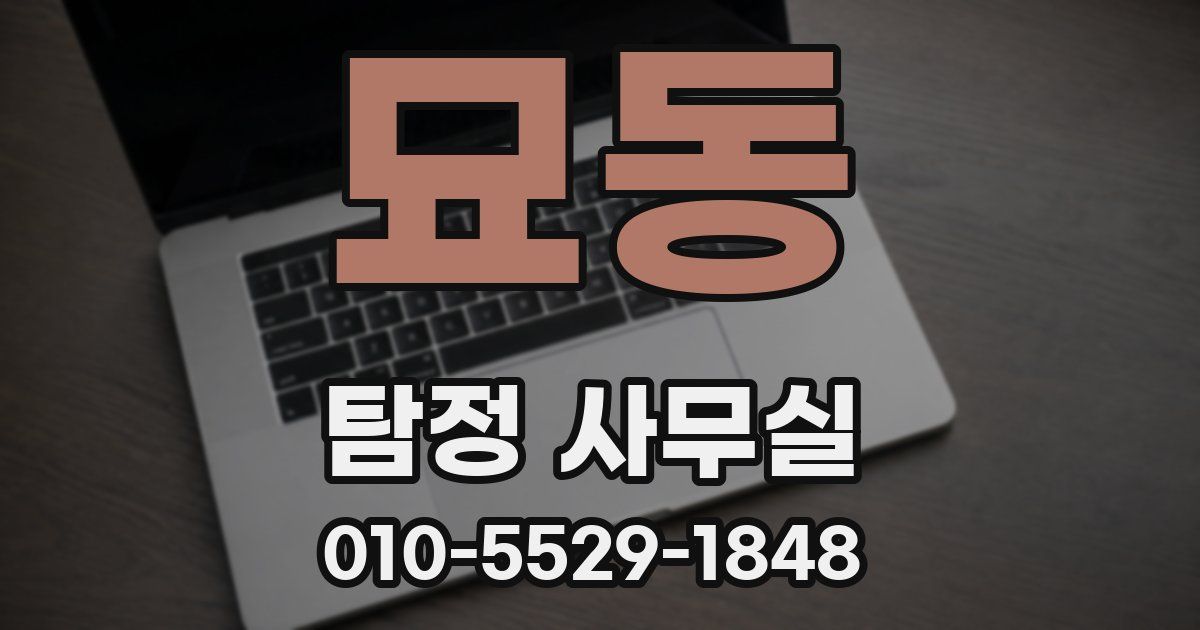묘동 탐정 사무실