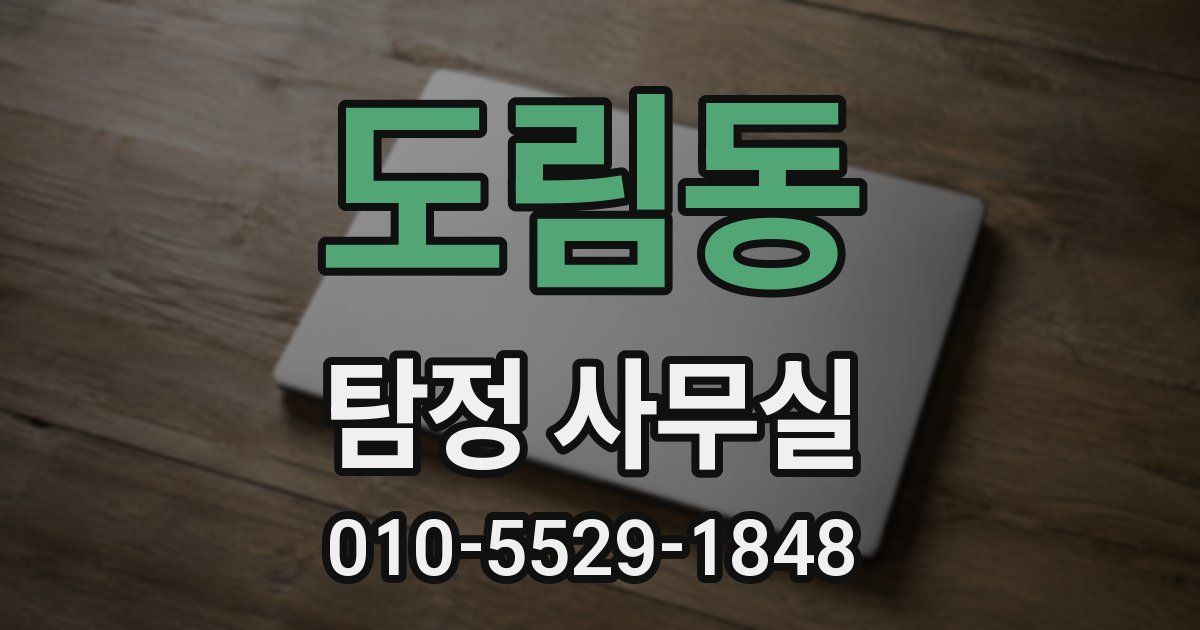 도림동 탐정 사무실