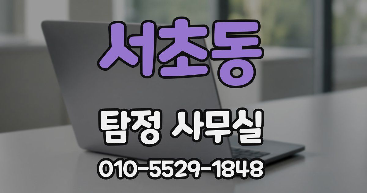 서초동 탐정 사무실