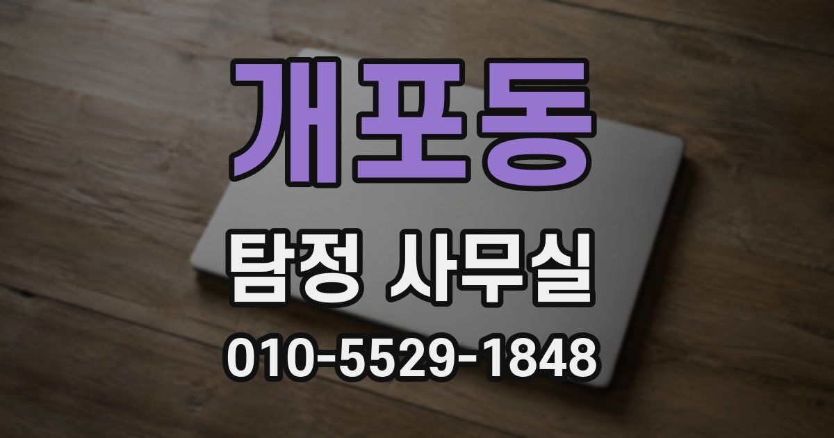 개포동 탐정 사무실