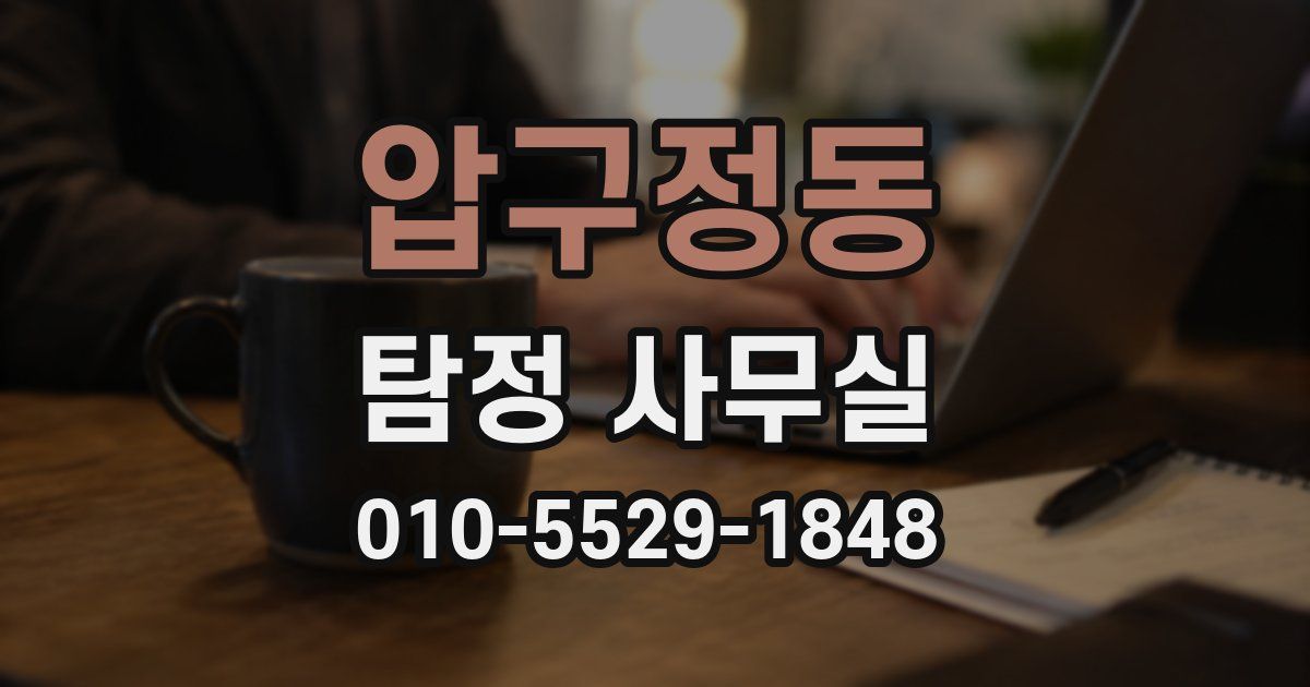 압구정동 탐정 사무실