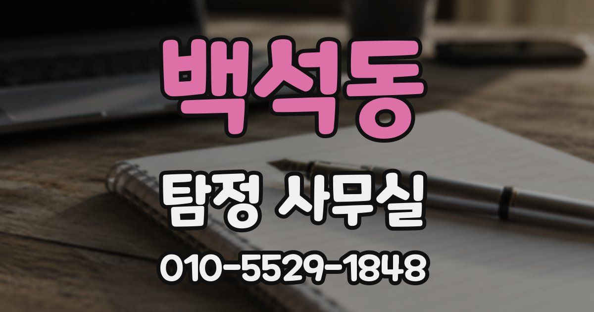 백석동 탐정 사무실