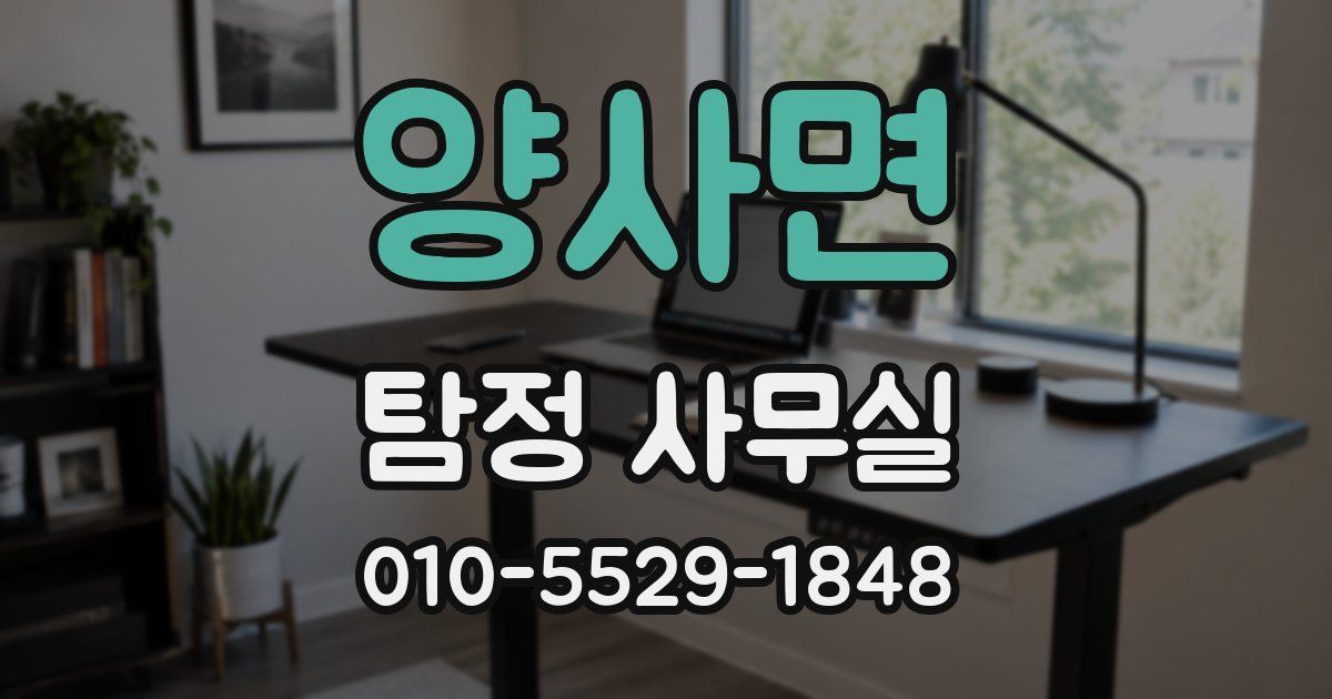 양사면 탐정 사무실