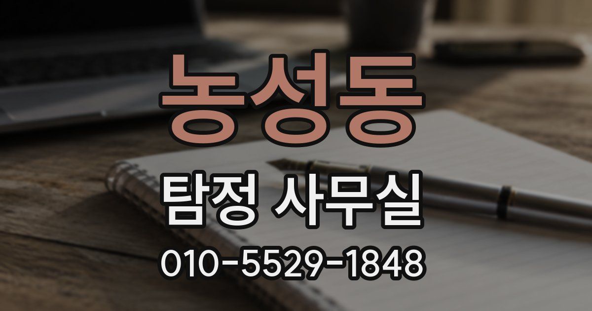 농성동 탐정 사무실