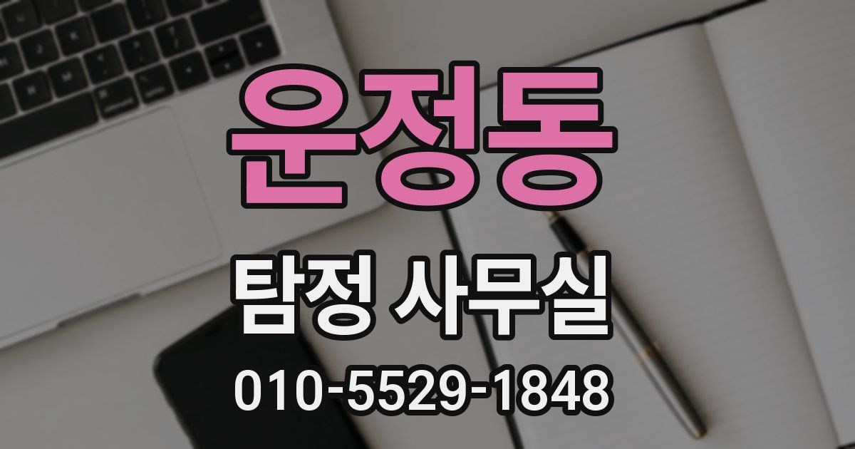 운정동 탐정 사무실