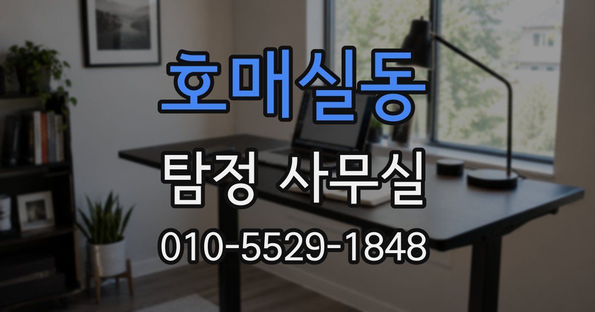 호매실동 탐정 사무실