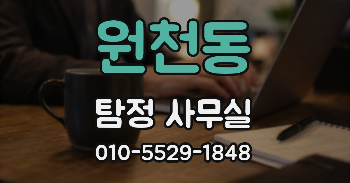 원천동 탐정 사무실