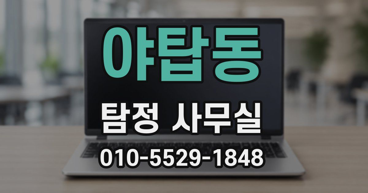야탑동 탐정 사무실