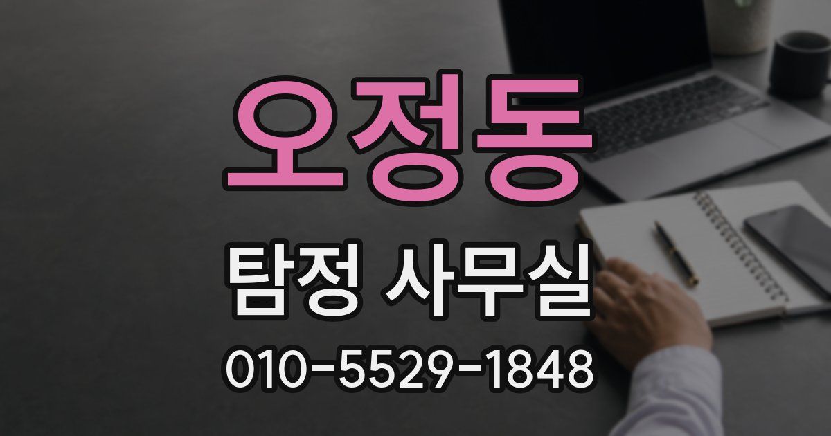 오정동 탐정 사무실