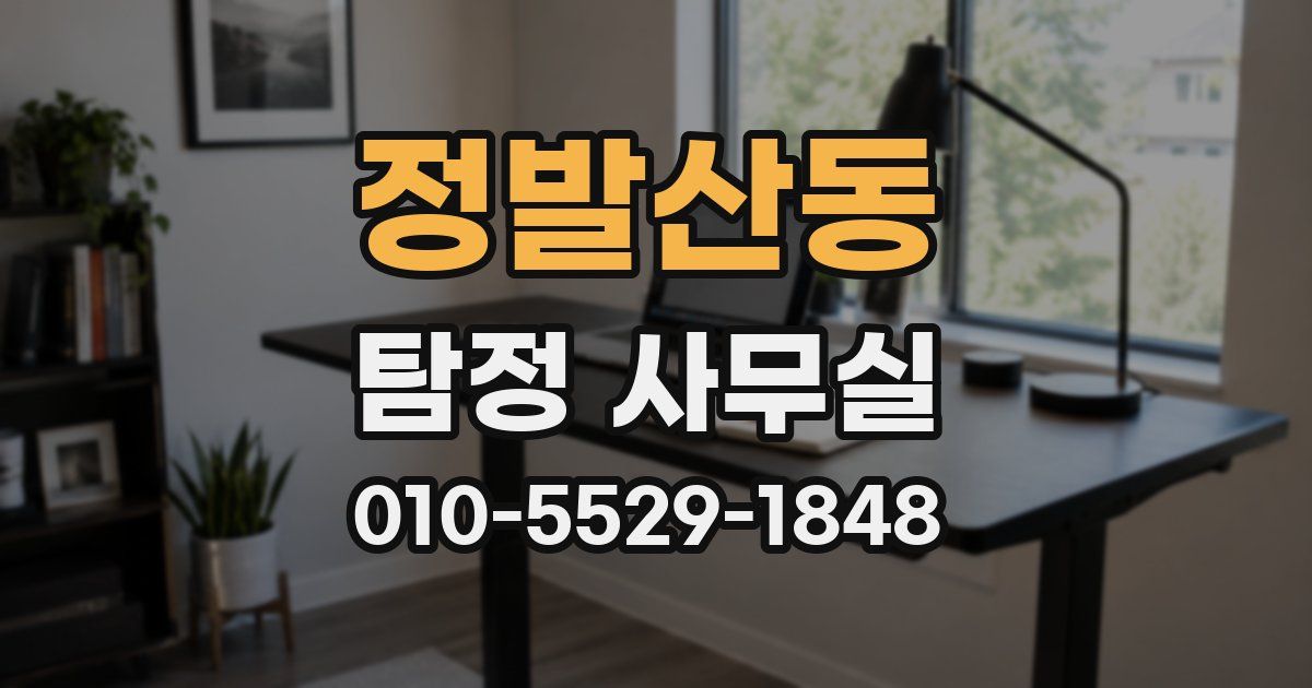 정발산동 탐정 사무실