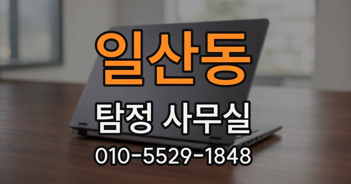 일산동 탐정 사무실