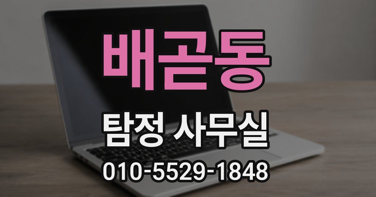 배곧동 탐정 사무실