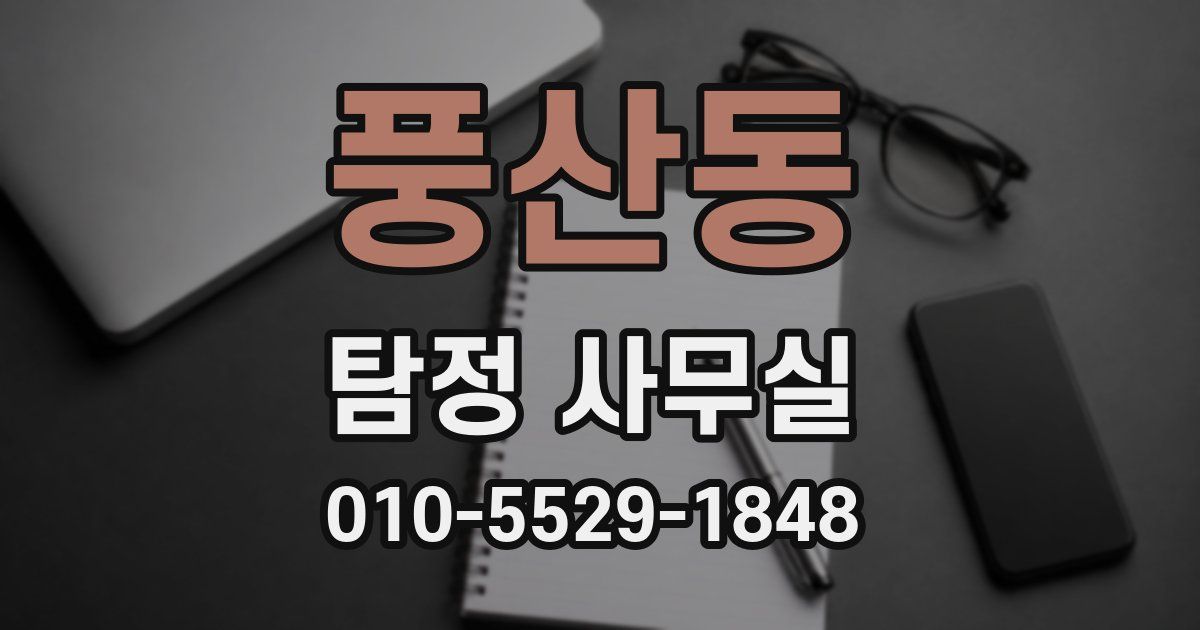 풍산동 탐정 사무실
