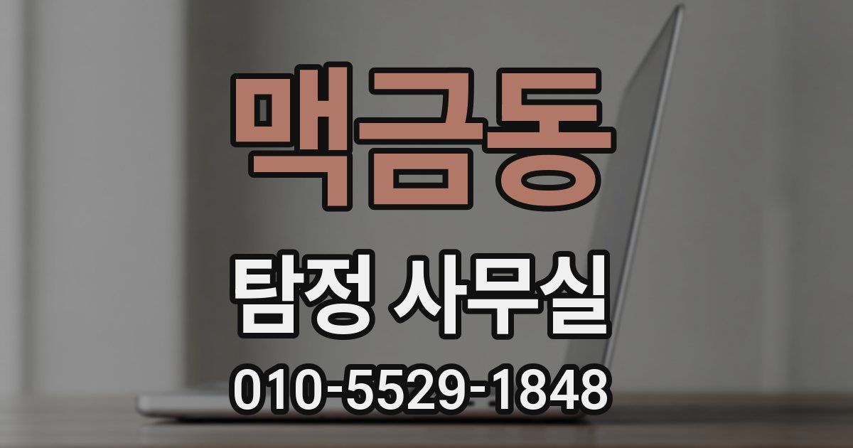 맥금동 탐정 사무실