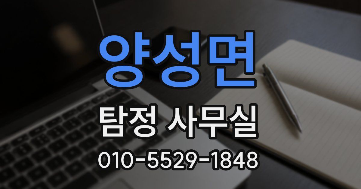 양성면 탐정 사무실