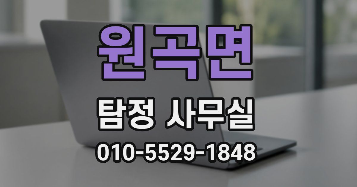원곡면 탐정 사무실
