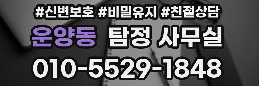 운양동 탐정 사무실