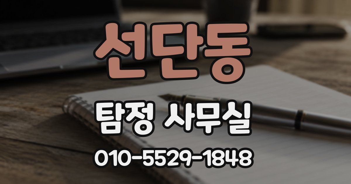 선단동 탐정 사무실