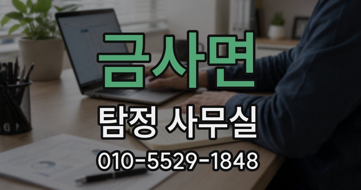 금사면 탐정 사무실