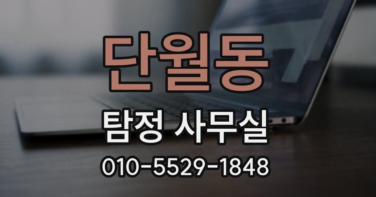 단월동 탐정 사무실