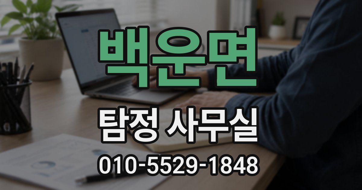 백운면 탐정 사무실