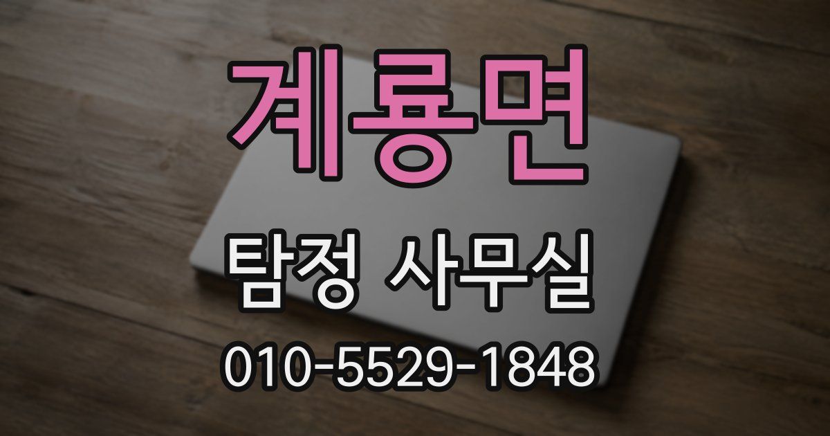 계룡면 탐정 사무실