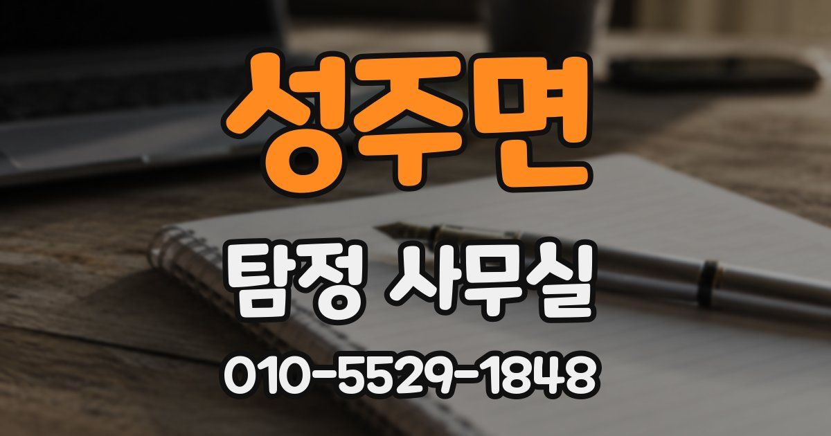 성주면 탐정 사무실
