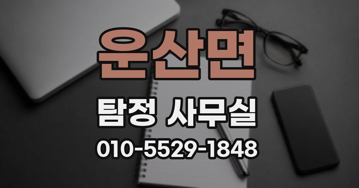 운산면 탐정 사무실