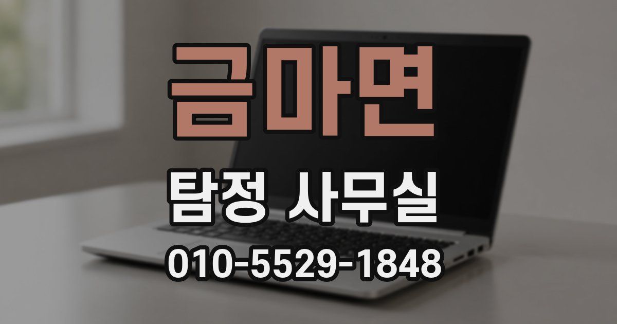 금마면 탐정 사무실