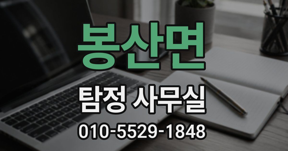 봉산면 탐정 사무실