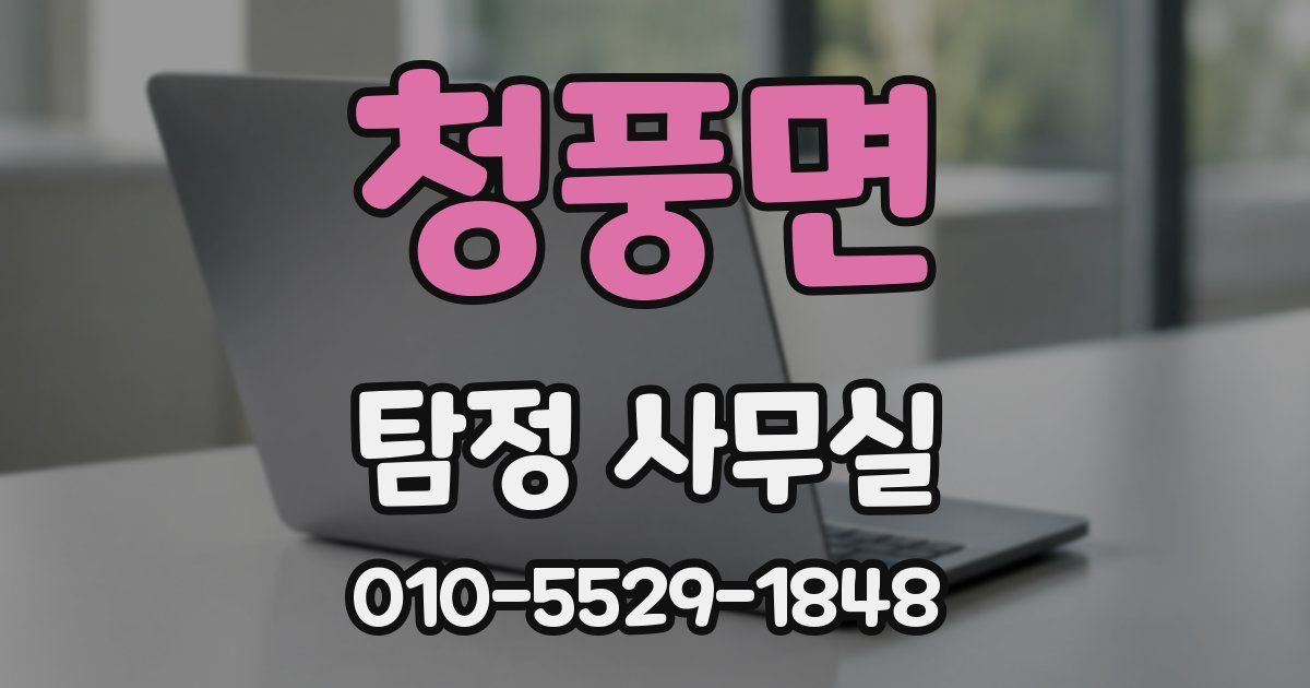 청풍면 탐정 사무실