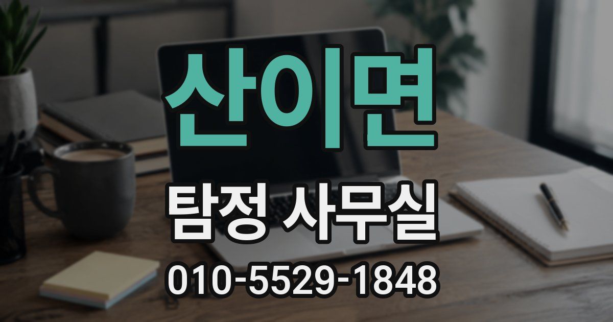 산이면 탐정 사무실