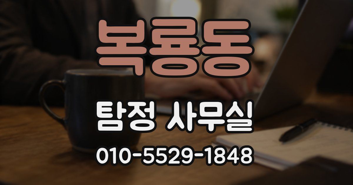 복룡동 탐정 사무실