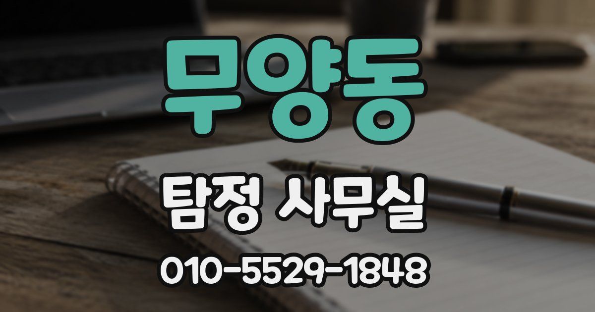 무양동 탐정 사무실