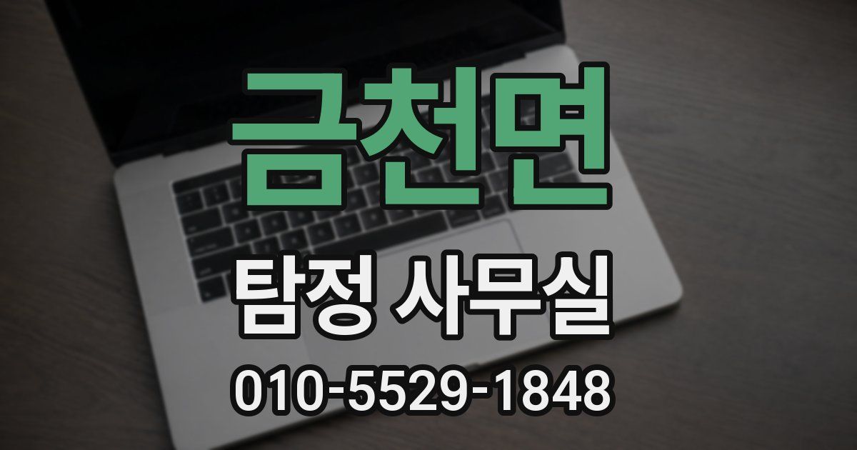 금천면 탐정 사무실