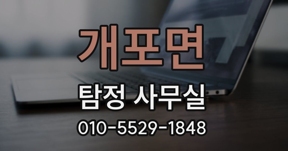 개포면 탐정 사무실