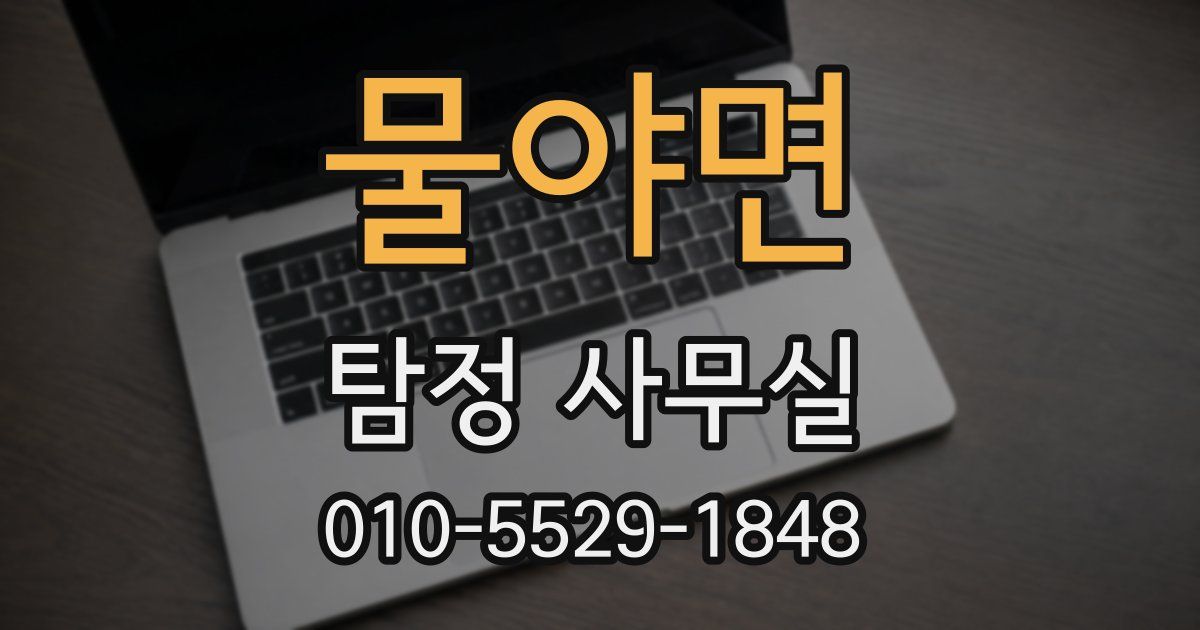 물야면 탐정 사무실
