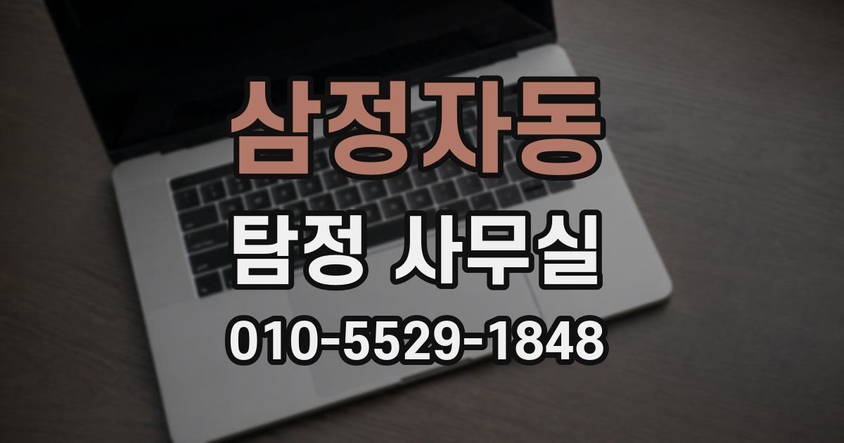삼정자동 탐정 사무실