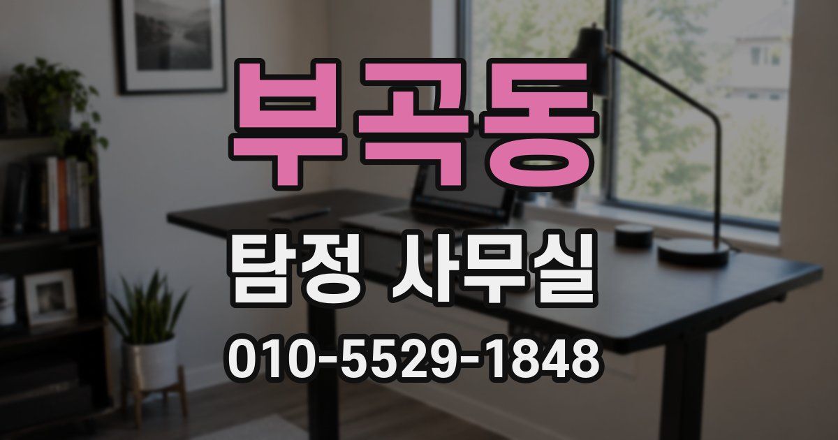 부곡동 탐정 사무실