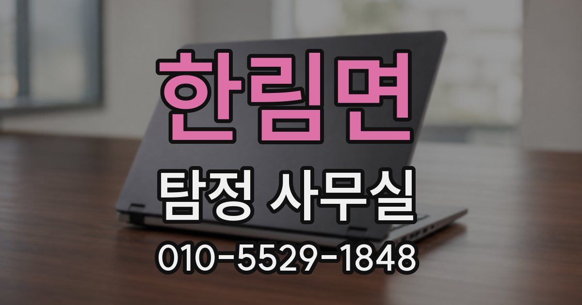 한림면 탐정 사무실
