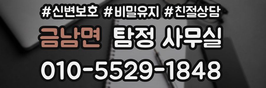 금남면 탐정 사무실