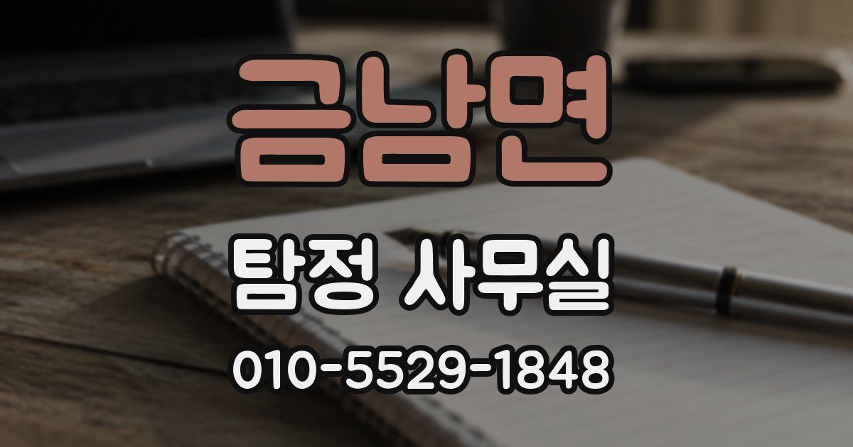 금남면 탐정 사무실