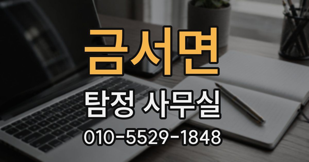 금서면 탐정 사무실