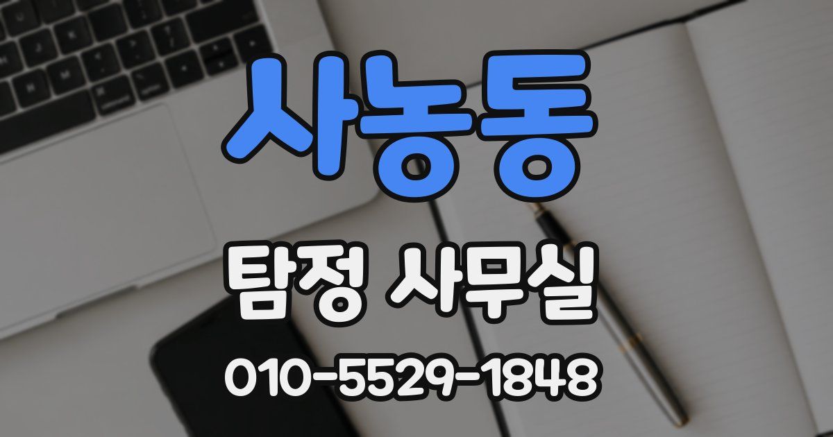 사농동 탐정 사무실
