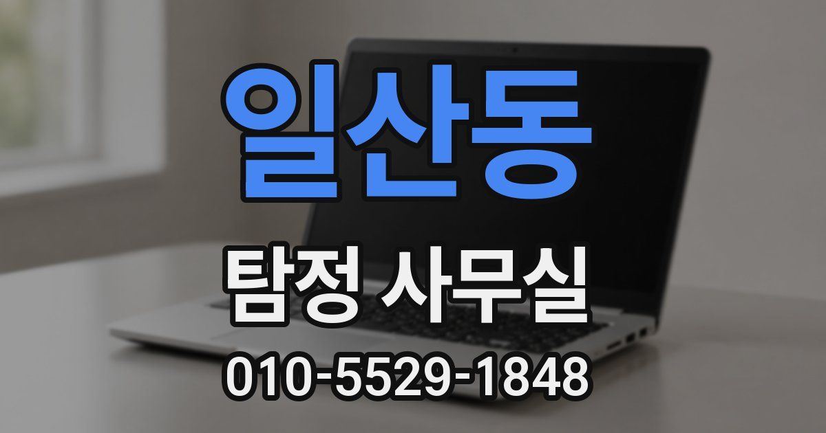 일산동 탐정 사무실