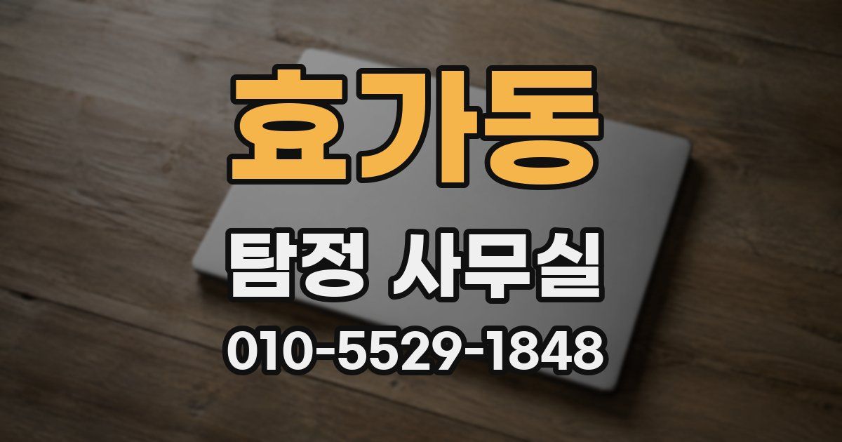 효가동 탐정 사무실