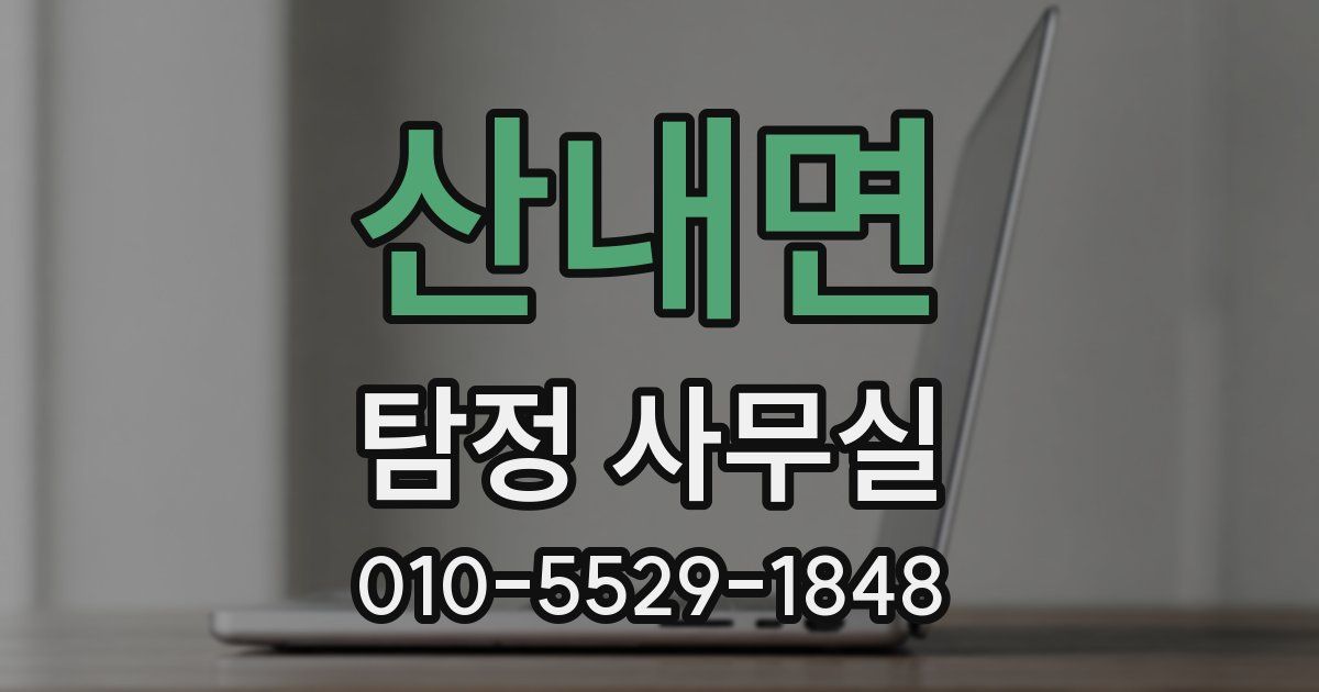 산내면 탐정 사무실