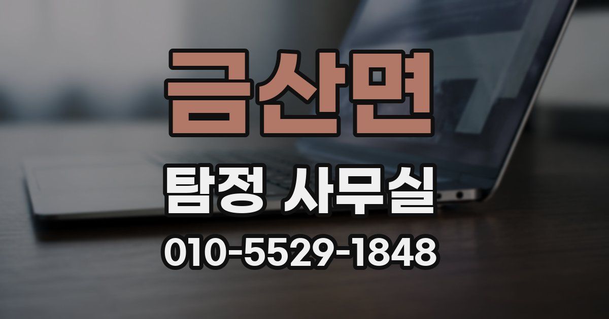 금산면 탐정 사무실